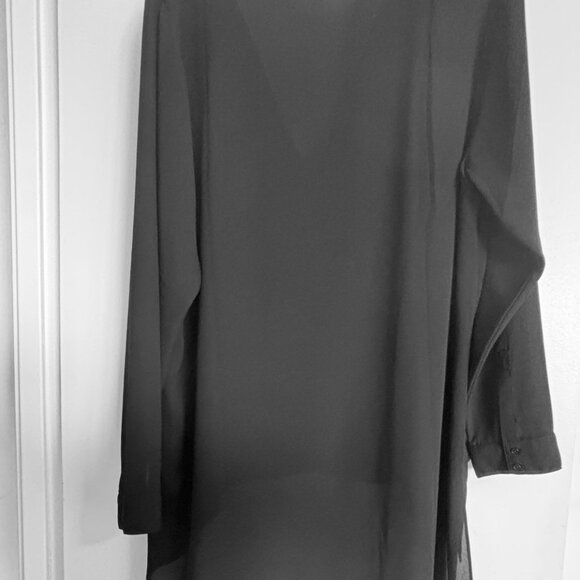 Gorgeous Flowy Chiffon Layered Long Blouse - Picture 8 of 9